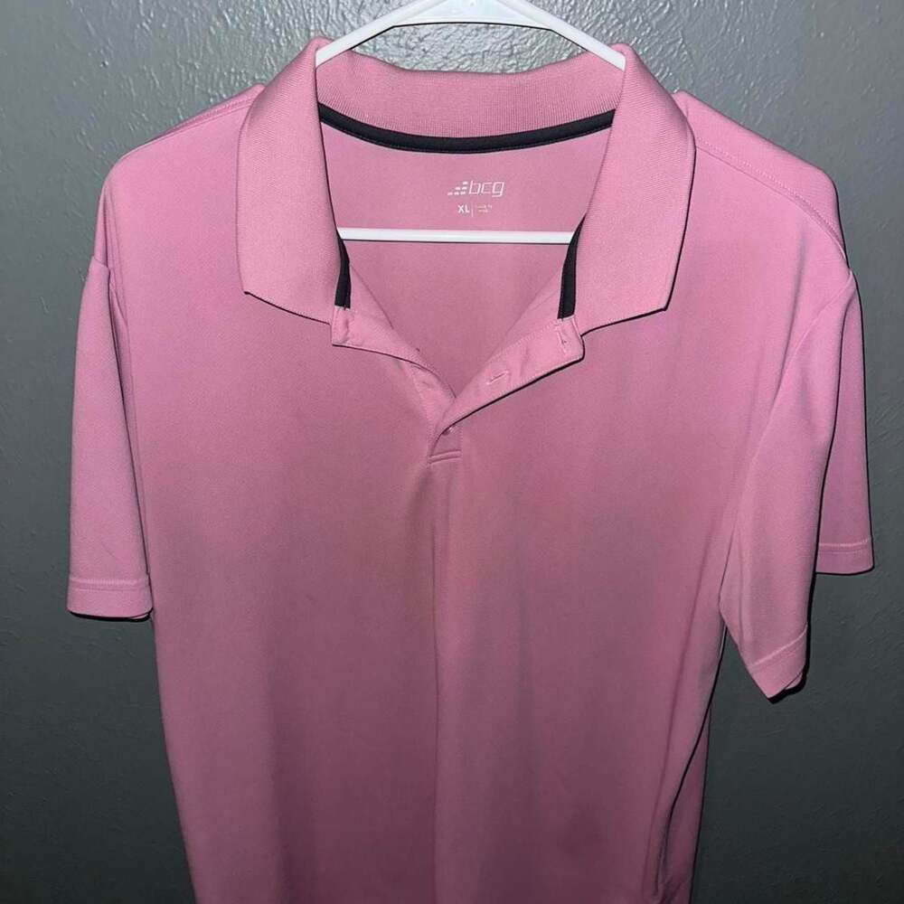 BCG Performance Golf Polo Shirt Pink XL